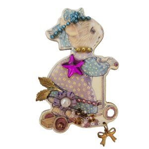 Creations By Frances Handcrafted in U.S.A in Bunny Rabbit Pin